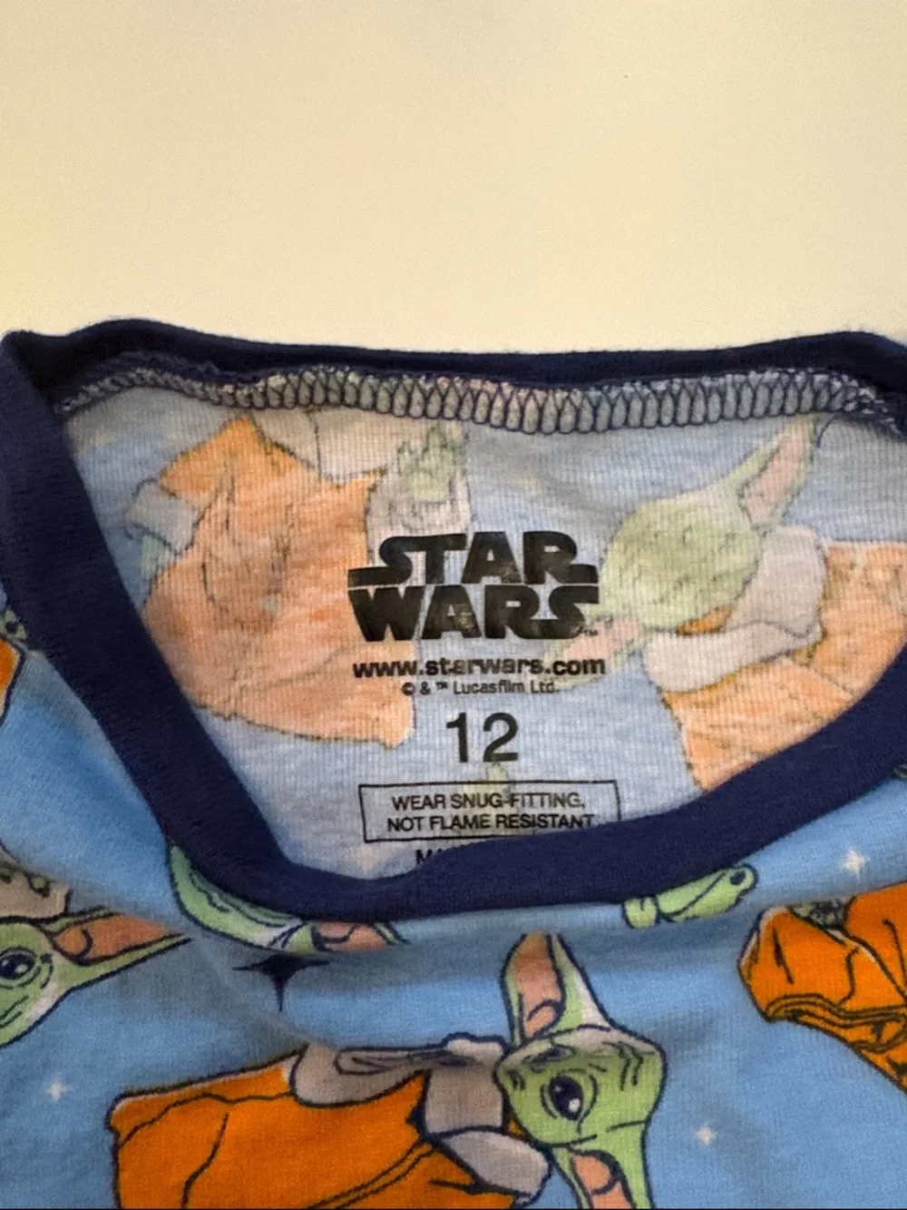 Star Wars Grogu ( Baby Yoda) Blue and Orange Kids Pajama Set